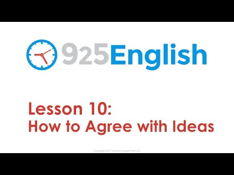 925 English Lesson 10 - How to Agree with Ideas in English | Business English Conversation