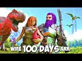 Me And My WIFE Played 100 Days Of Ark Survival Evolved Island