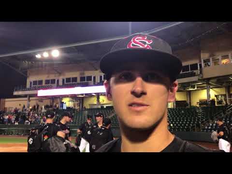 Jonah Bride after Tuesday's win over Furman.