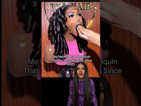 Feeding My Wig Mannequin