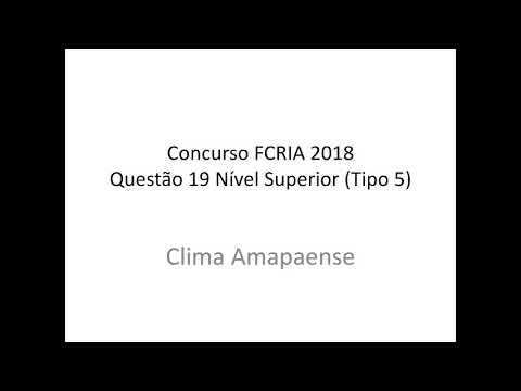 FCRIA 2018 - Clima Amapaense