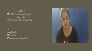 Alternative paradigms of research ( psychology )