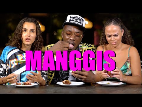 Eating MANGGIS for first time (Indonesian fruit)