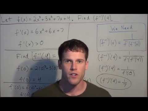 Finding the Derivative of an Inverse Function - Calculus I