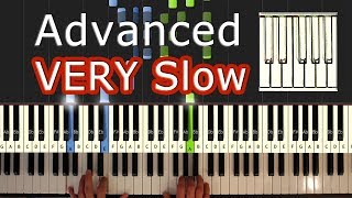 Mozart - Turkish March (Rondo Alla Turca) - VERY SLOW Piano Tutorial Easy - How To Play (Synthesia)