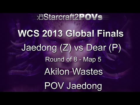 SC2 HotS - WCS 2013 Global Finals - Jaedong vs Dear - Ro16 - Map 5 - Akilon Wastes - Jaedong