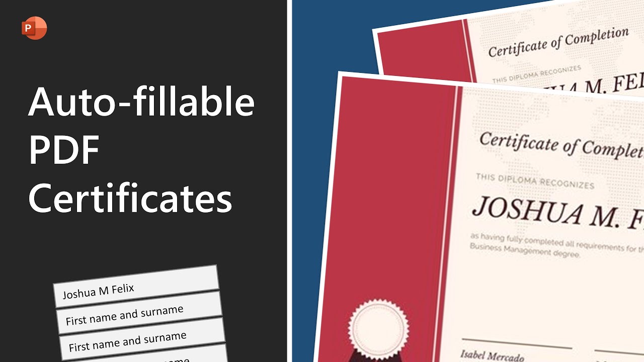 Create autofillable PDF certificates with Flat Pack in PowerPoint