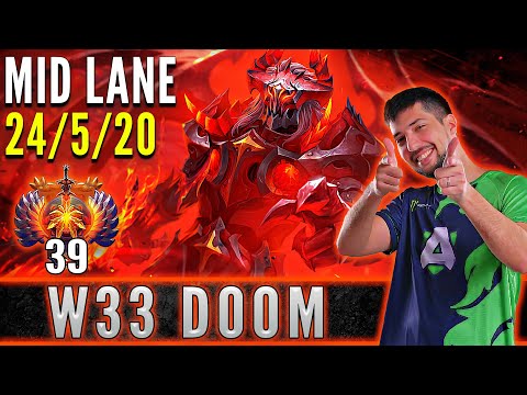 Alliance.w33  [ Doom ]  Mid Lane Pro Gameplay  [ Patch 7.32c ]  Dota 2 Full Game