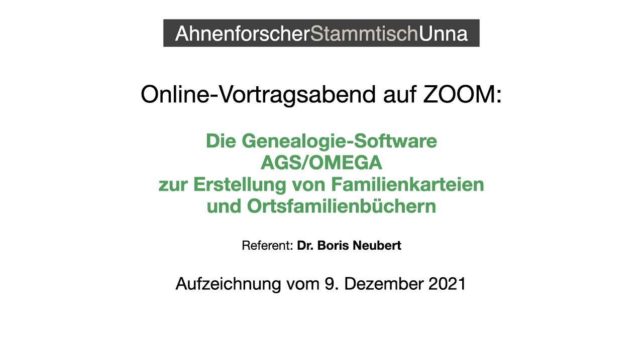 Genealogie-Software Ags/Omega 