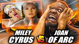 THIS ONE GOT DIRTY | Miley Cyrus vs Joan of Arc. Epic Rap Battles of History (REACTION)