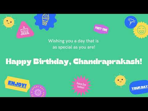 Happy Birthday, Chandraprakash!