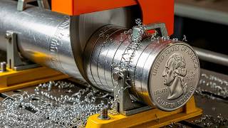 Como as MOEDAS AMERICANAS são feitas  | É assim que as moedas de 25 centavos de dólar são fabricadas
