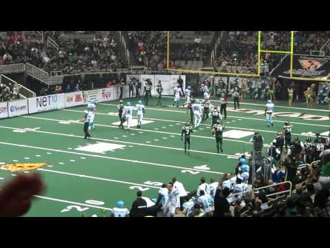 2014.03.23 SaberCats Opener- Nathan Stanley Throws a TD