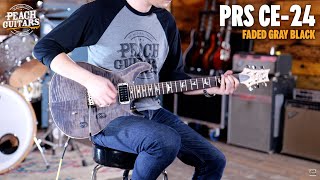 Video thumbnail for No Talking...Just Tones | PRS CE24 - Faded Gray Black by Peach Guitars