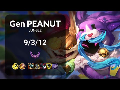 Gen Peanut Kindred vs Graves JUNGLE - KR MASTER Patch 13.23