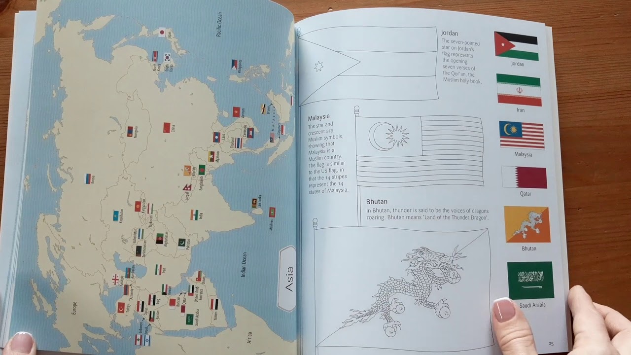 Flags of the World colouring book - Usborne
