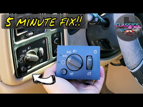 Dimming Dash Lights? No Lights? Replace Silverado Headlight and Dimmer Switch | Less than 5 minutes