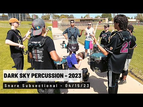 Dark Sky Percussion 2023 - Rehearsal (Snare Sub-sectional)