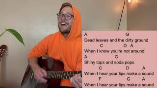 How to Play "Dead Leaves and the Dirty Ground" by the White Stripes | Beginner Guitar Tutorial|