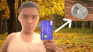 How to open locked door with credit card