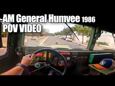 AM General Humvee M998 1986, original do exército americano - POV Video