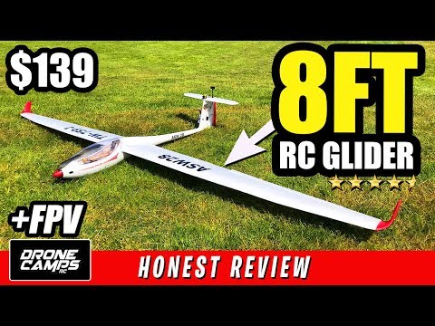 8FT RC GLIDER! - Volantex ASW28 V2 - Full Review, Flights, and FPV Setup