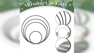 Overview: 16 PCS Metal Hoops for Crafts, Dream Catcher Rings, Black Metal Circles Floral Macrame...