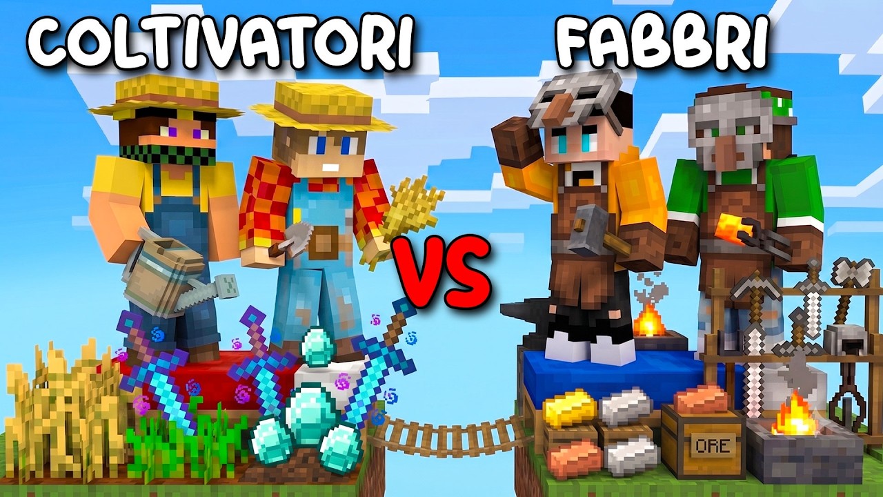 BEDWARS 2vs2 - FABBRI vs COLTIVATORI su MINECRAFT - @Marcy e ⁨@TheMarkk⁩  vs  @Nico. e ⁨@Baddi⁩