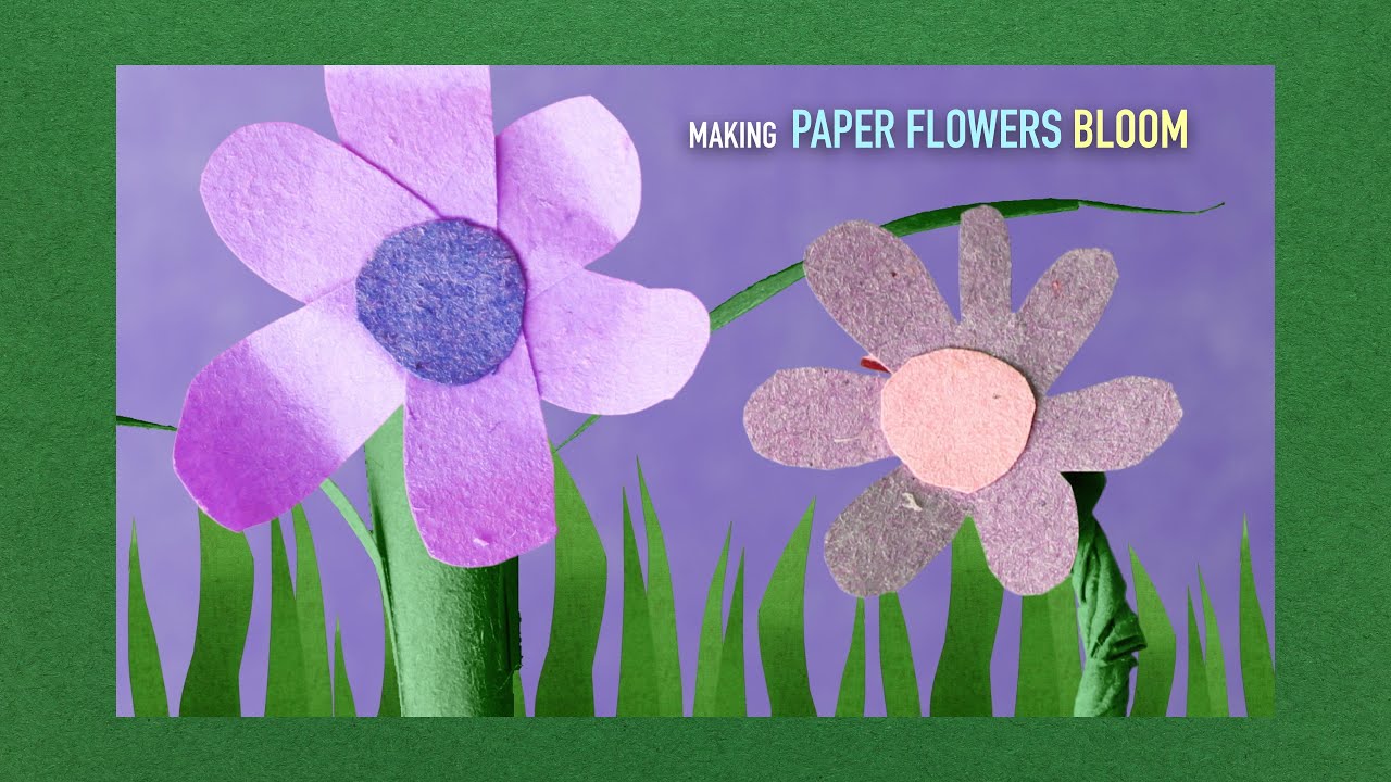 How to make paper stop motion plants grow [Tutorial]