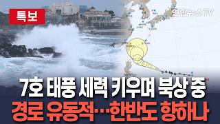 [????특보] 제7호 태풍 '메칼라' 세력 키우며 북상 중…한반도 향하나 / 연합뉴스TV(YonhapnewsTV)