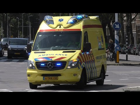 A1 Ambulance 12-145 met spoed naar het Erasmus MC in Rotterdam