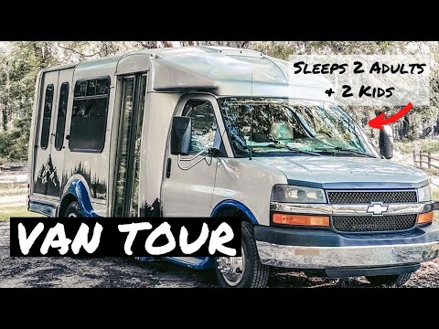 Family of 4 Live in Self-Converted Shuttle Bus VAN TOUR | FnA Van Life