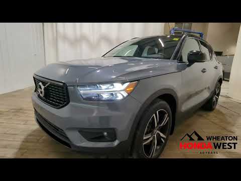 2021 Volvo XC40 T5 AWD R-Design in Thunder Grey Metallic for sale at Wheaton Honda West in Calgary, AB