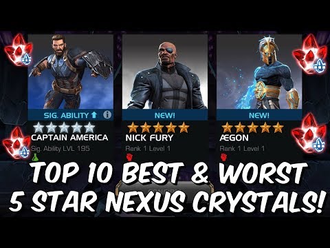 Top 10 Best & Worst 5 Star Nexus Crystal Openings! - Marvel Contest of Champions