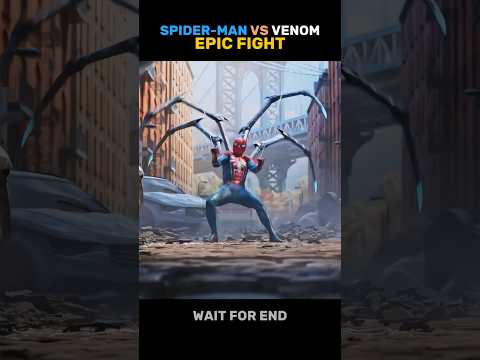🕷️ Spider-Man vs Venom 🔥 Epic Superhero Fight #shorts #spiderman #venom #superherofight #marvel