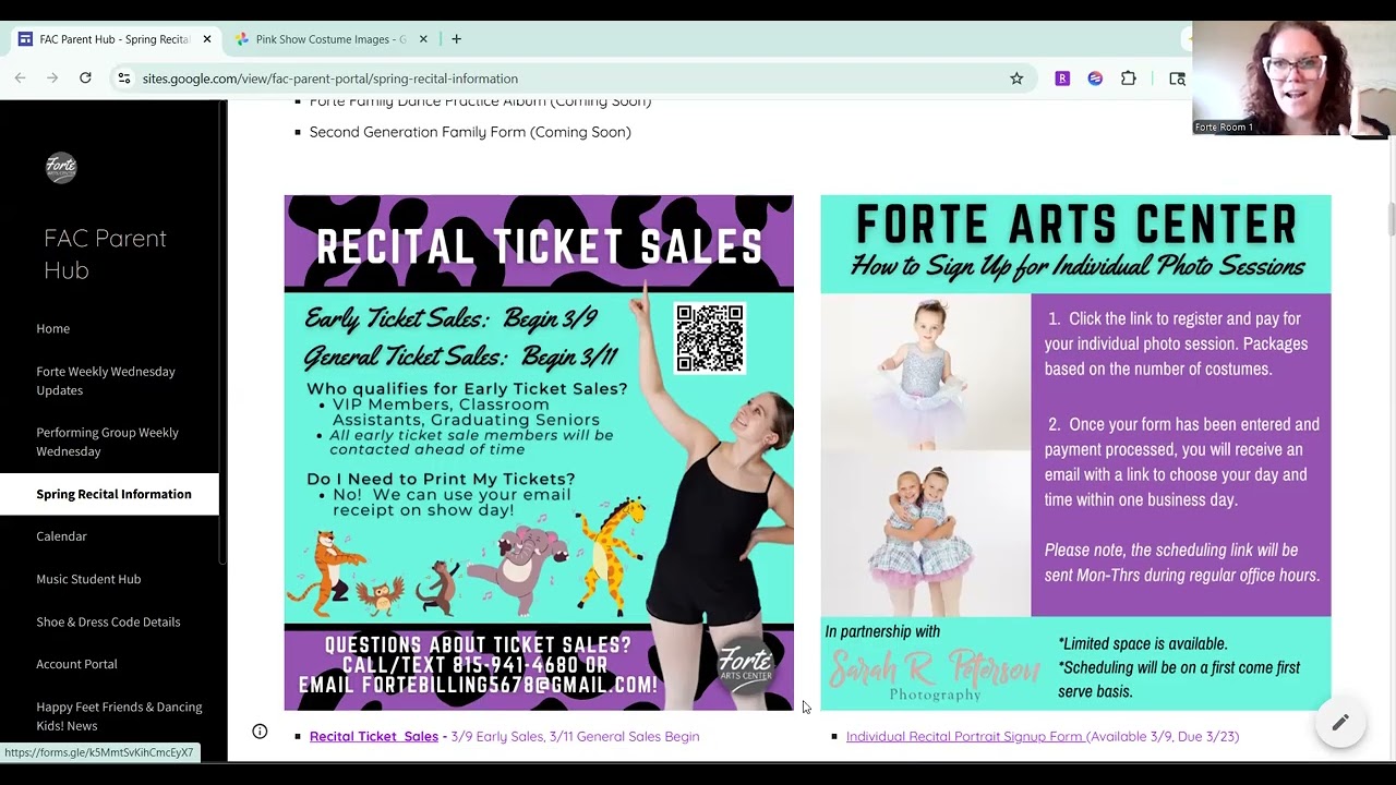 2026 Recital Information