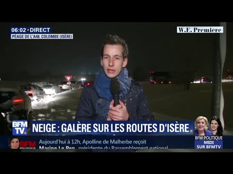 Neige: l'autoroute A48 bloquée dans les deux sens