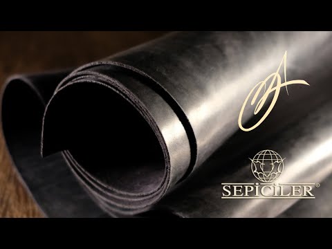 Sepici Leather - Newport Crazy Black Navy 5-6oz (Veg Tan)