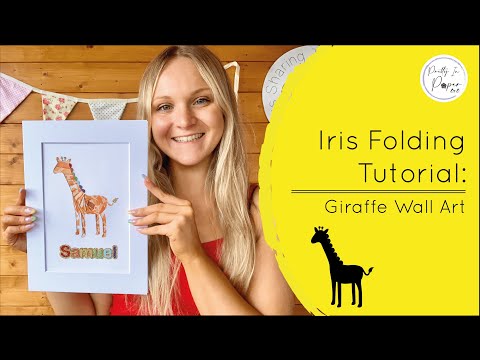 Giraffe Wall Art Tutorial - Iris Folding Zoo Animal Series: Episode 2 Giraffe Paper Art