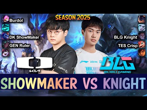DK ShowMaker vs BLG Knight - ShowMaker AURELION SOL vs Knight SYLAS Mid - Patch 25.11 KR Ranked