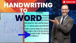 Convert Handwriting to Text Document |Rahim Haidery |PART ONE