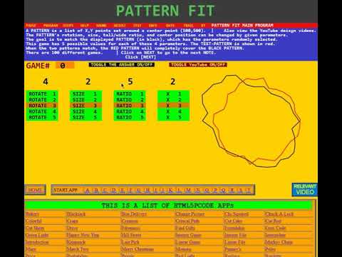 HTML5PCODE PATTERN FIT TRAIL AND REAL TIME