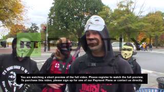 USA: &quot;Mike Brown shooting pisses people off&quot; - Million Mask March participant