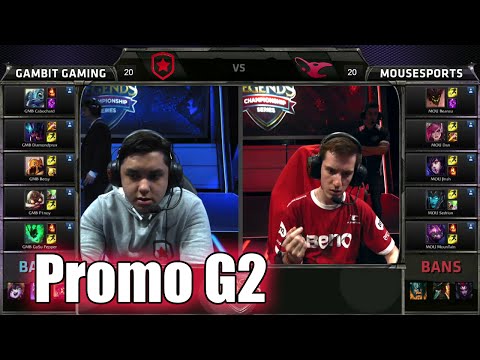 Mousesports vs Gambit Gaming | Game 2 Promotion Tournament for S6 EU LCS Spring 2016 | MOU vs GMB G2