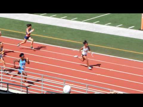 2017 USATF Region 12 15-16 Girls 100 Meter Dash Prelims Heat 2/4