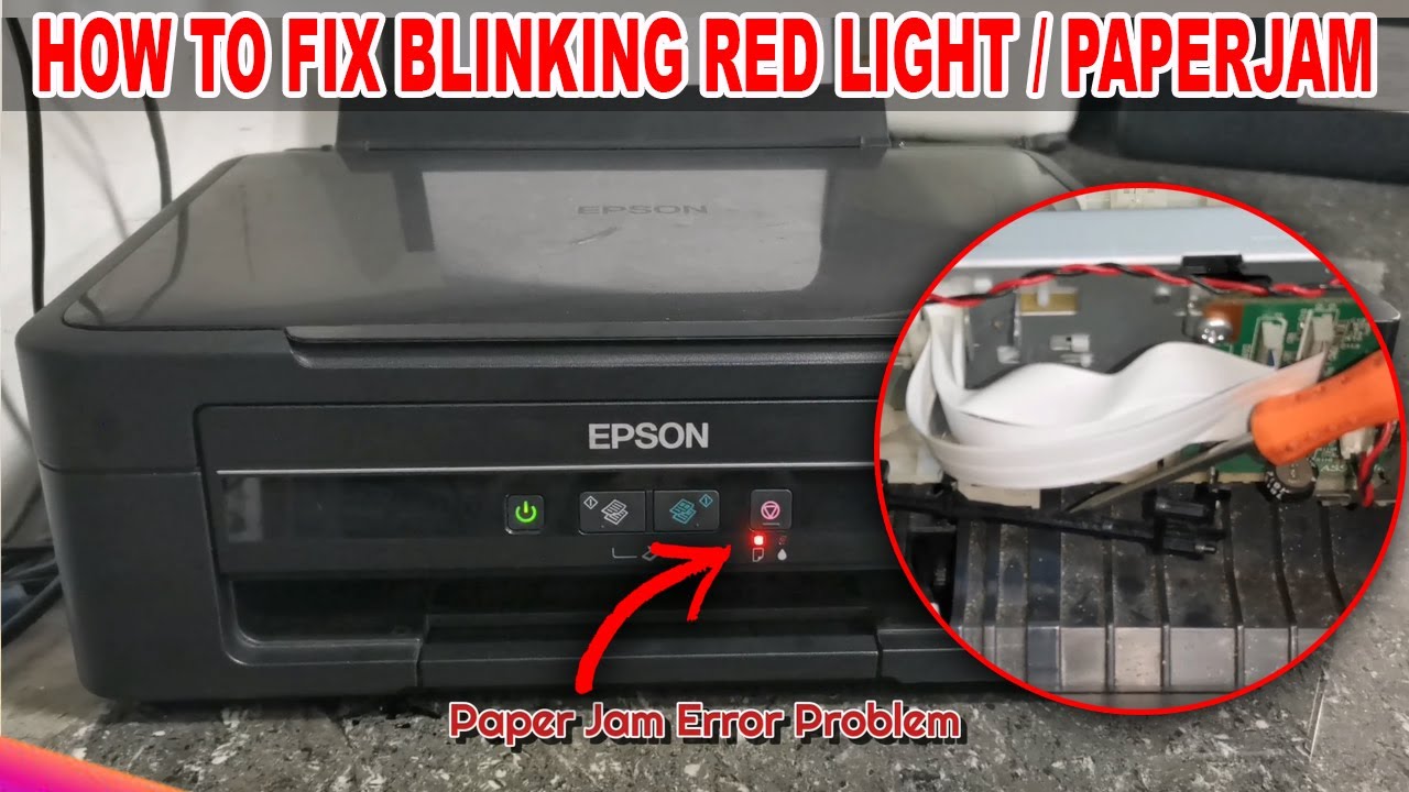 HOW TO FIX PAPER JAM ERROR PROBLEM  OF EPSON L360 PRINTER -  MISALIGN LEVER SENSOR DETECTOR.