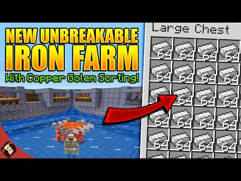 NEW Top Trading Iron Farm With Copper Golem Sorter | Minecraft Bedrock Tutorial