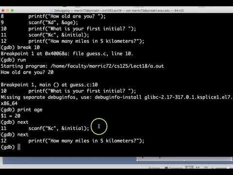 Debugging C Programs with GDB