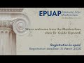 EPUAP Masterclass 2024 Invitation From The Masterclass Chair Guido Ciprandi