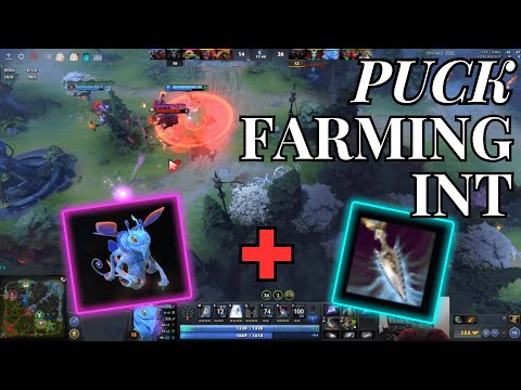 THIS PUCK IS IQ FARMING FROM HIS ENEMY (OMG 4+2) Dota 2